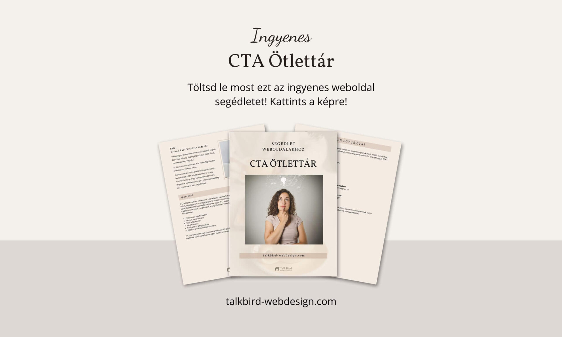 Igyenes weboldal segédlet cta ötlettár talkbird webdesign
